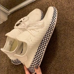 Adidas white and black sneakers